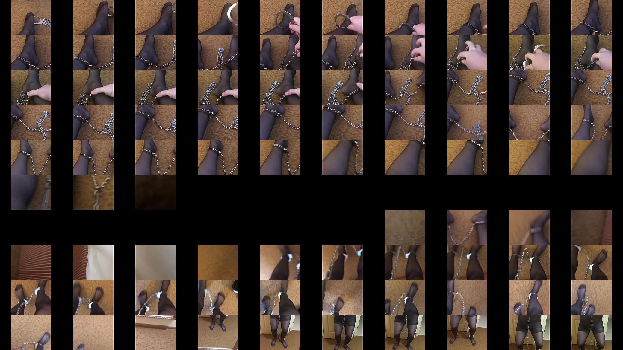 Pantyhose Gay Slave Shackling Himself 预览图
