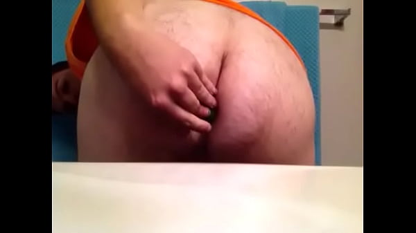 Jayson Stuffing a Green Lemon in His Butt