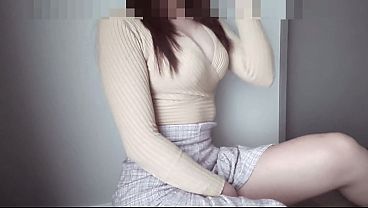 A voluptuous, big-breasted girl who gets turned on by having her pussy touched while sucking on a penis with her mouth.