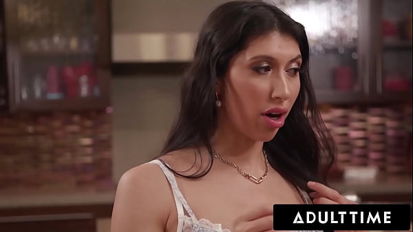 ADULT TIME - Penelope Woods Serves Up Pussy And Ass For Dessert At The Dinner Party! 6 ON 1 GANGBANG