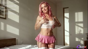 I didn't expect to see a hot pink-haired cheerleader in my room who let me fuck her and fill her with cum.[AI]
