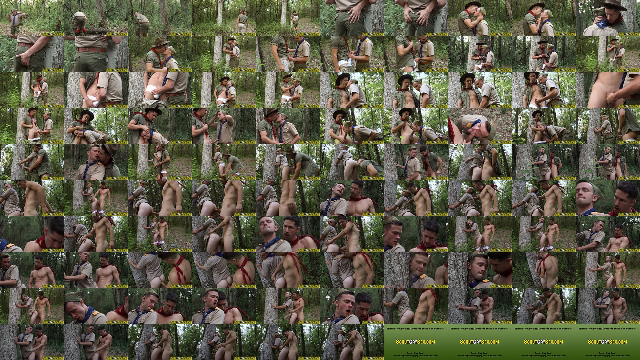A big load of cum will be pouring out of scout boy Logan Cross&#039; ass and spattering onto the forest floor, as his scout leader Eddie Patrick is done with him! 预览图