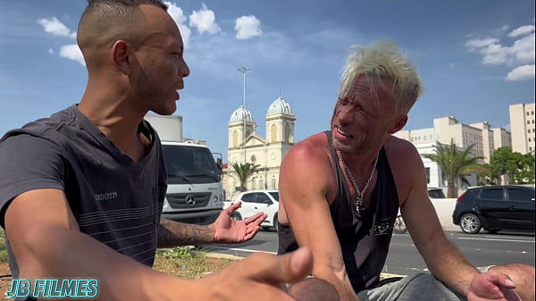 CHARITABLE YOUNG WOMAN OFFERED WATER AND PUSSY TO TWO HOMELESS PEOPLE