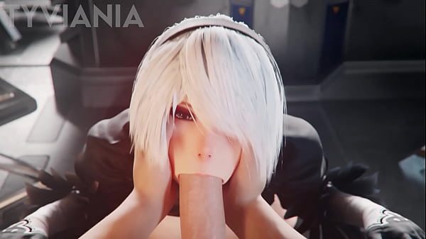 yorha 2b sucking cock