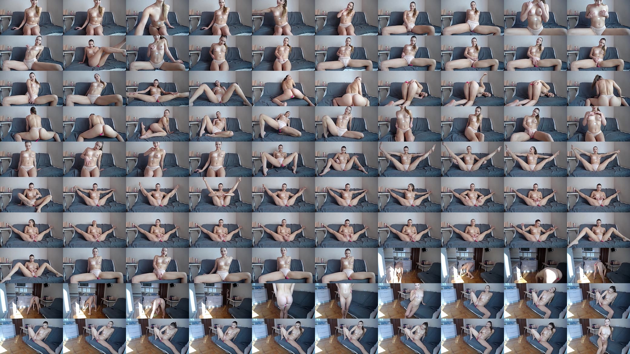Teasing in new panties, fingering and washing floor after squirt 预览图
