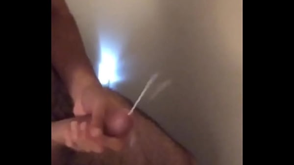 Shooting my thick teen load. Listen to it hit t...