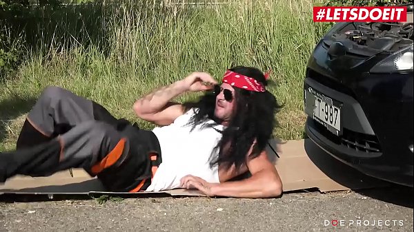 LETSDOEIT - Ebony Teen Fucked Hard On The Side Of The Road