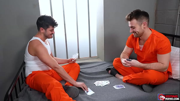 Hot gay sex scene at the prison with Ace Stallion and Declan Blake. At the prison, they are playing cards, looks like Declan won and the winner will taste a juicy wet ass. Declan wants to blow Ace Stallion's dick