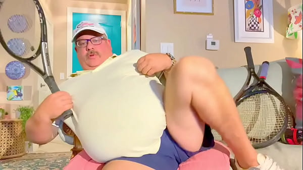 Tennis Daddy has big handsfree at end and it’s ...