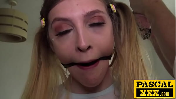 Skinny British Teen Used for a Rough Sex Like a Dirty Whore