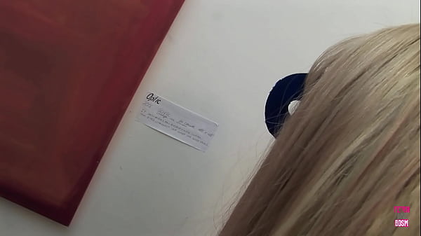 She wore a mask and he came and drilled her pretty well and unmasked her