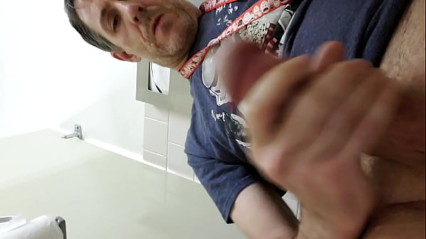Download Video - Jerking off in public restroom