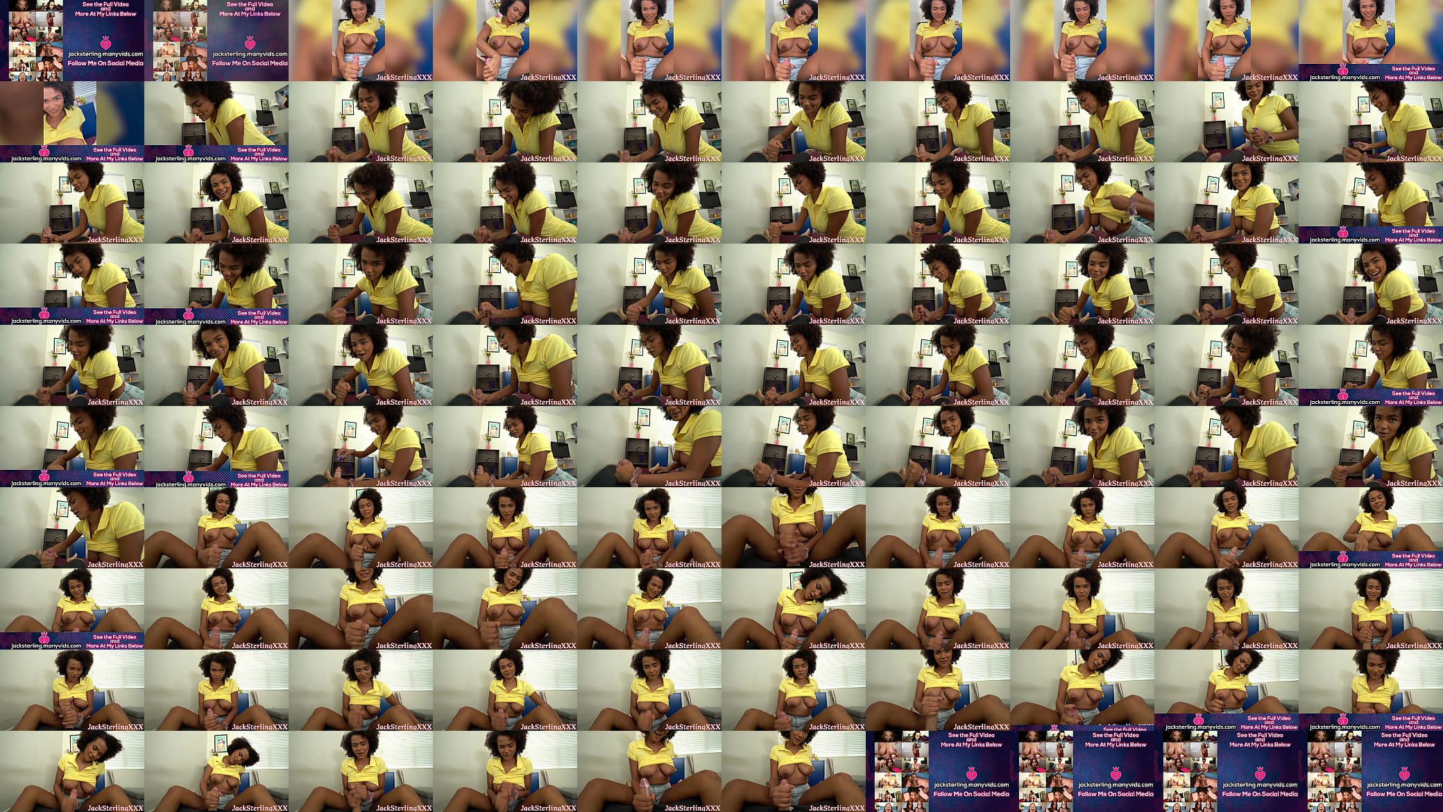 Big Tit Ebony Babe Alina Ali Jacks Off Hard Cock for Cum 预览图