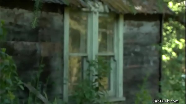 Download Video - Bound journalist anal fucked in woods