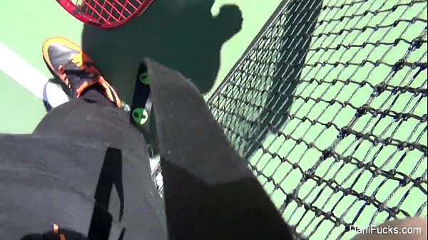 Dani Daniels Topless Tennis Fun