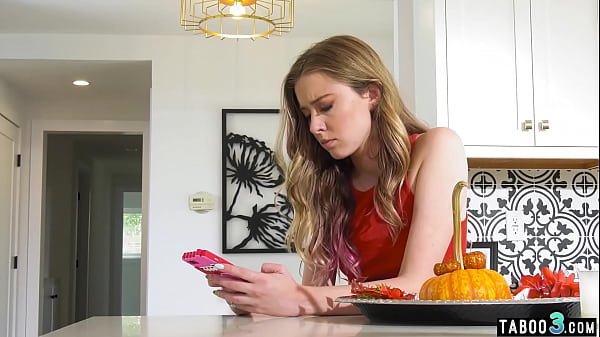 Teen stepdaughter Haley Reed consoling stepdad with taboo anal fuck