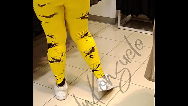 You can see my thong in my yellow leggings.