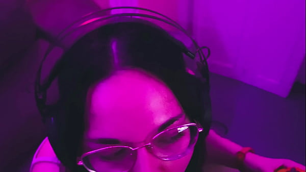 My boyfriend's friend catches me playing, puts his cock in my mouth and cums on my feet