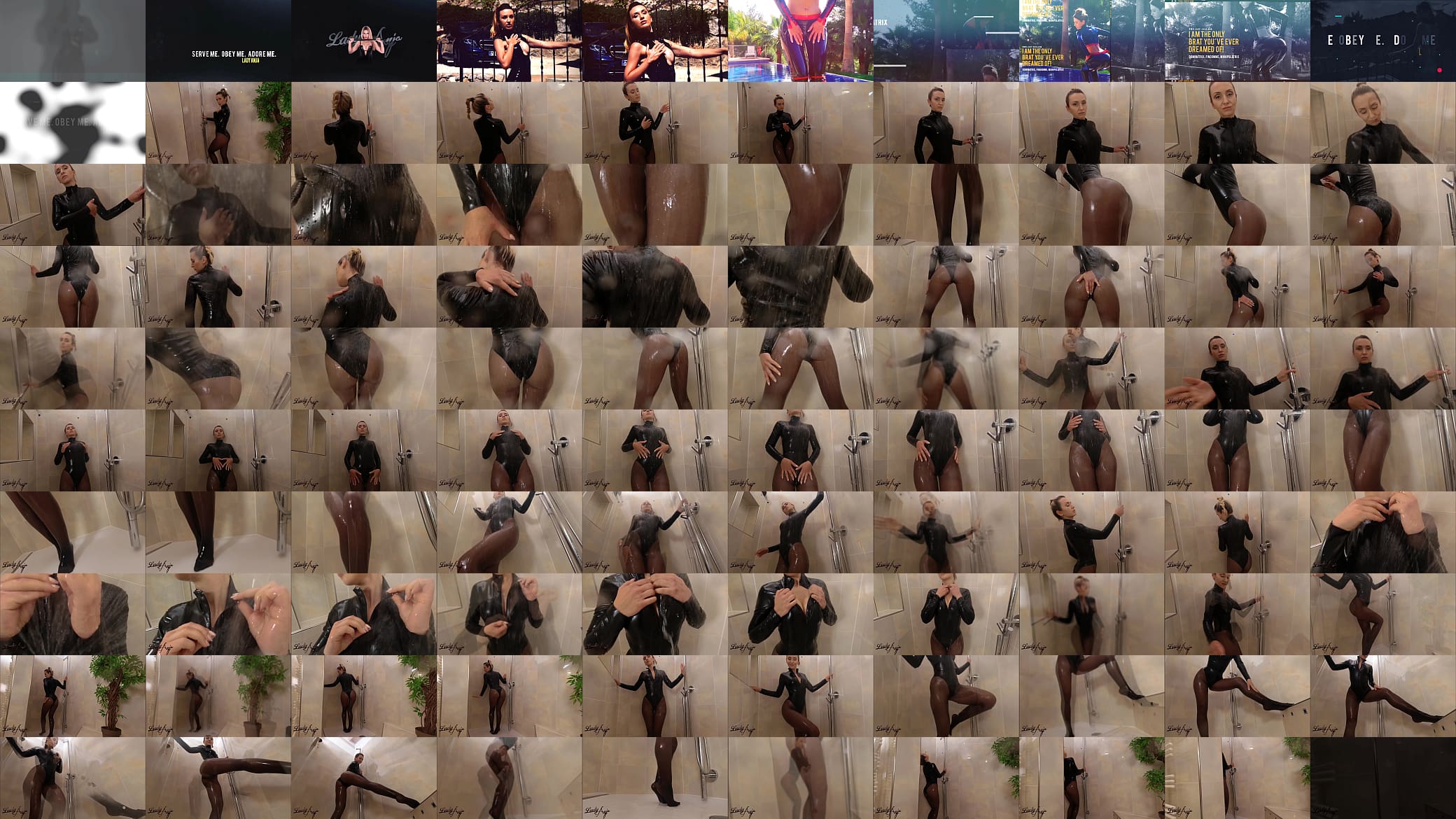 Latex Shower Teasing | Deine Herrin in Latexbody und Nylon-Strumpfhose 预览图
