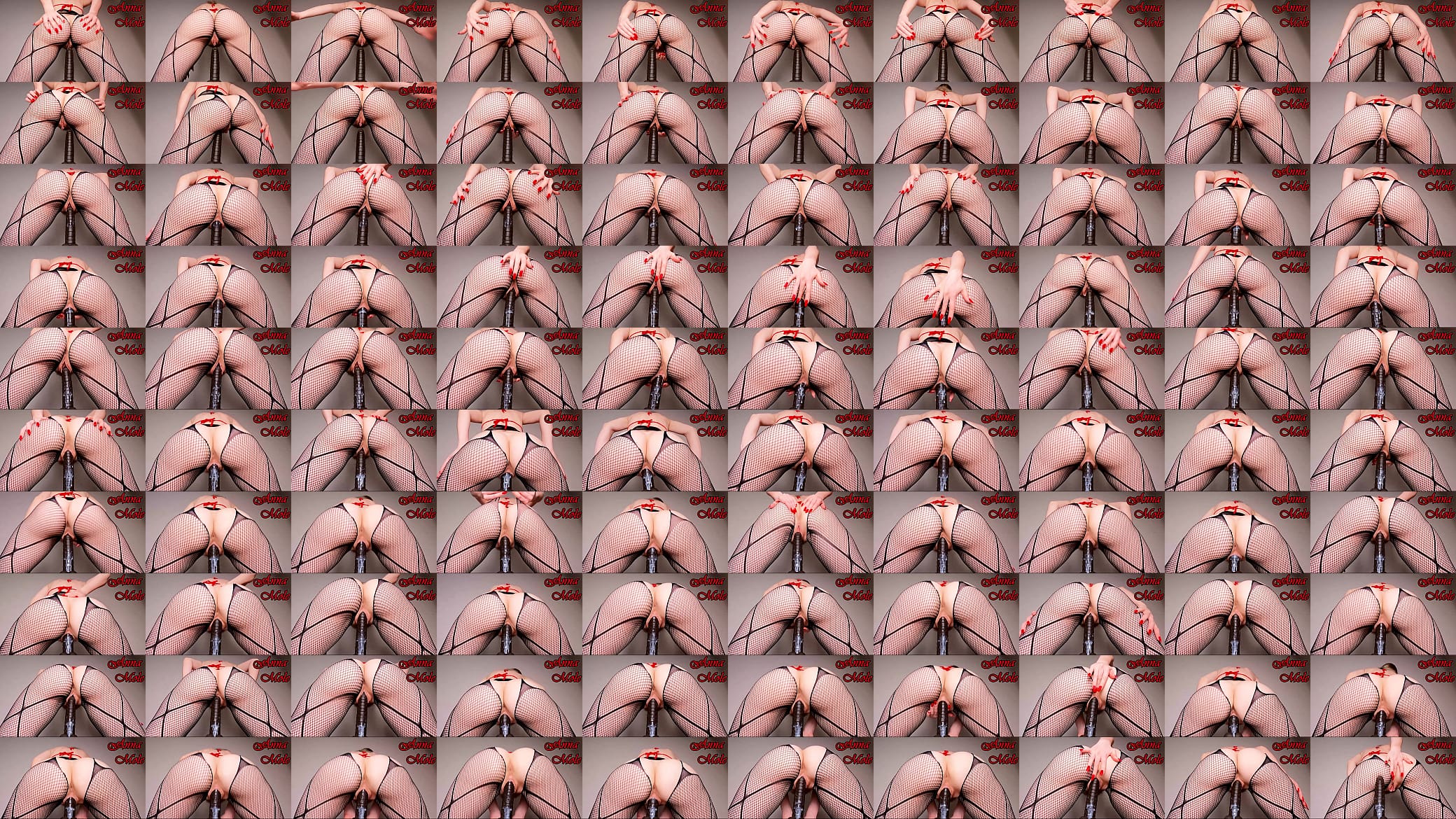 Sounds of penetration into a juicy pussy PAWG in black pantyhose rides a dildo beautiful round ass 预览图