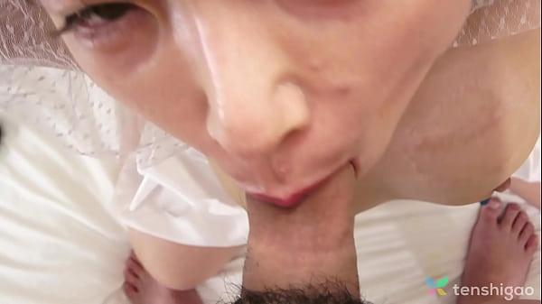 Japanese with wedding dress Natsuko Lijima  is sucking dick and getting fucked hard.