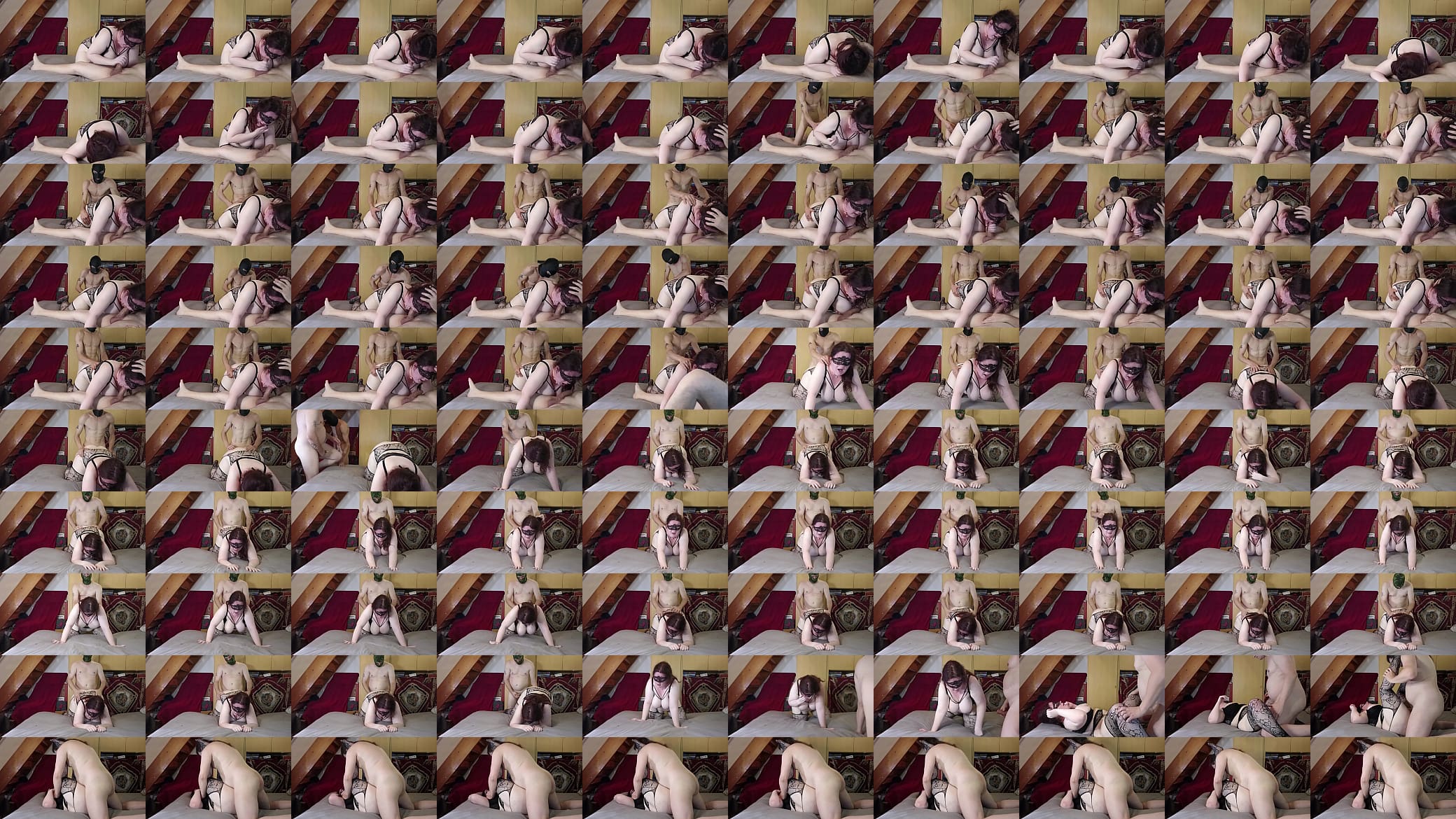 We stuff her mouth &amp; pussy full to brim with our cocks HD 预览图