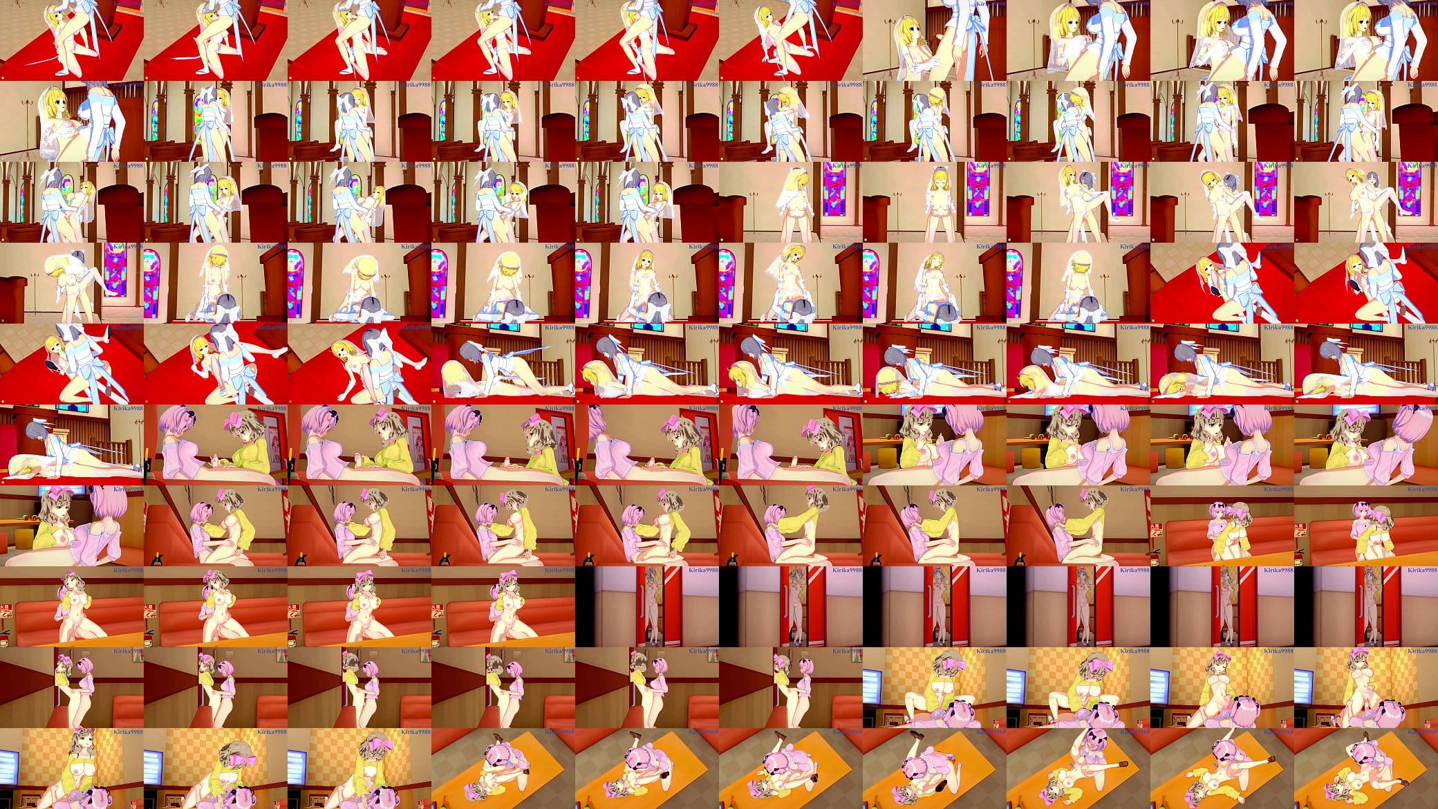 Ryona and Yumi and Haruka and Hibari intense futanari sex. - Senran Kagura Hentai 预览图