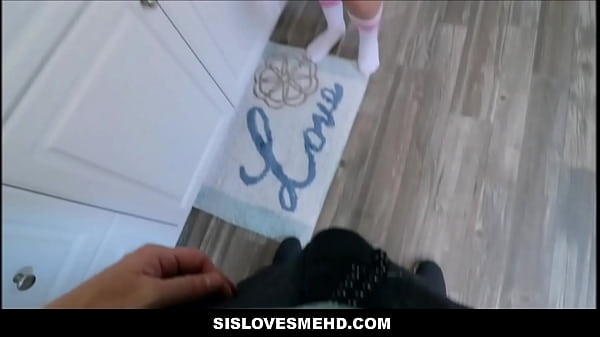 Download Video - SisLovesMeHD&period;com - Petite Teen Step Sister Quickie Fuck With Step Brother In Family Bathroom POV