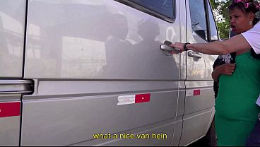 grannys first anal threesome in a van
