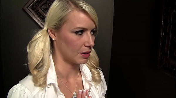 Anikka Albrite Gives A Blowjob Through A Glory Hole And Gets A Facial Cumshot