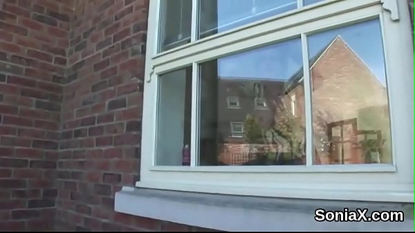 Unfaithful english milf lady sonia shows her huge tits