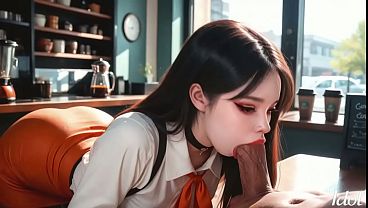 My boyfriend is such a pervert that he wanted to fuck in a coffee shop in broad daylight [AI]