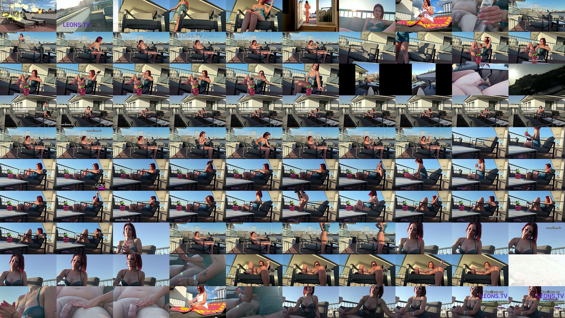 Super sexy and hot real redhead masturbates on open terrace under the sun spreads legs and gives an oily handjob 预览图