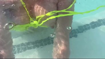 Artemisia Love flashing her juicy big tits underwater for you and smoking a cigarette