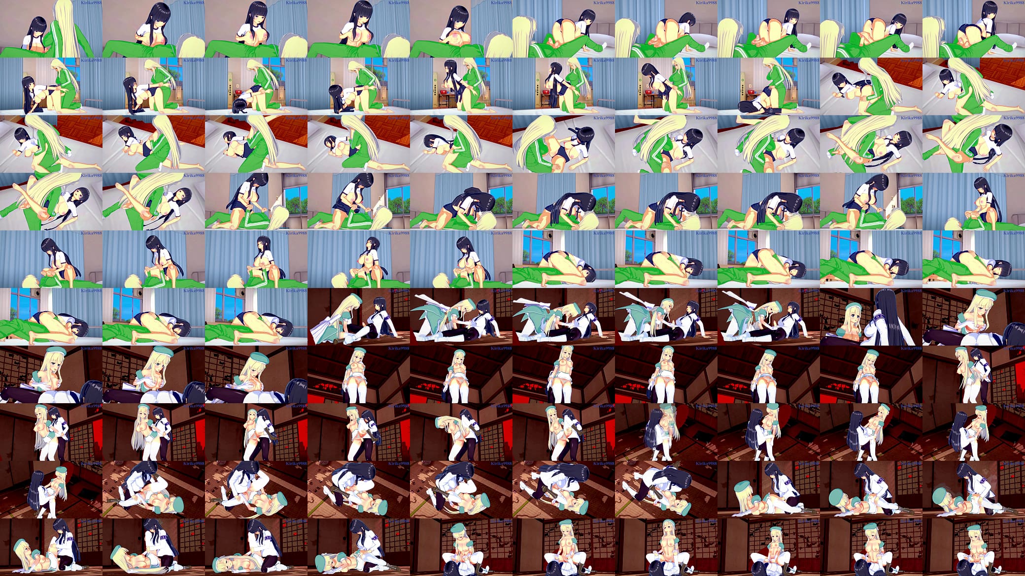 Ikaruga and Yomi intense futanari sex. - Senran Kagura Hentai 预览图
