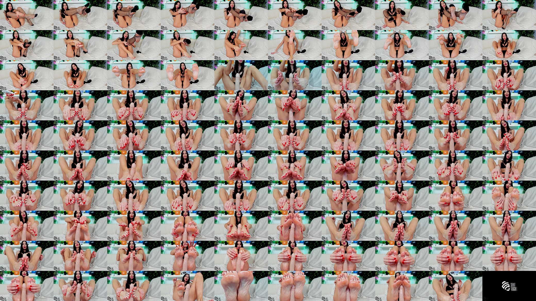 Jerking off your cock with my sweet legs 预览图