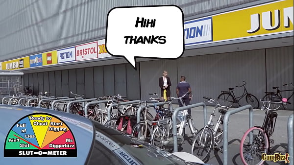 Dutch Goldigger takes BBC Anal Balls Deep