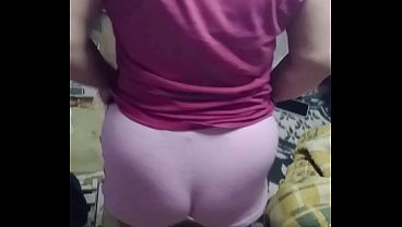 showing my tail and touching myself 