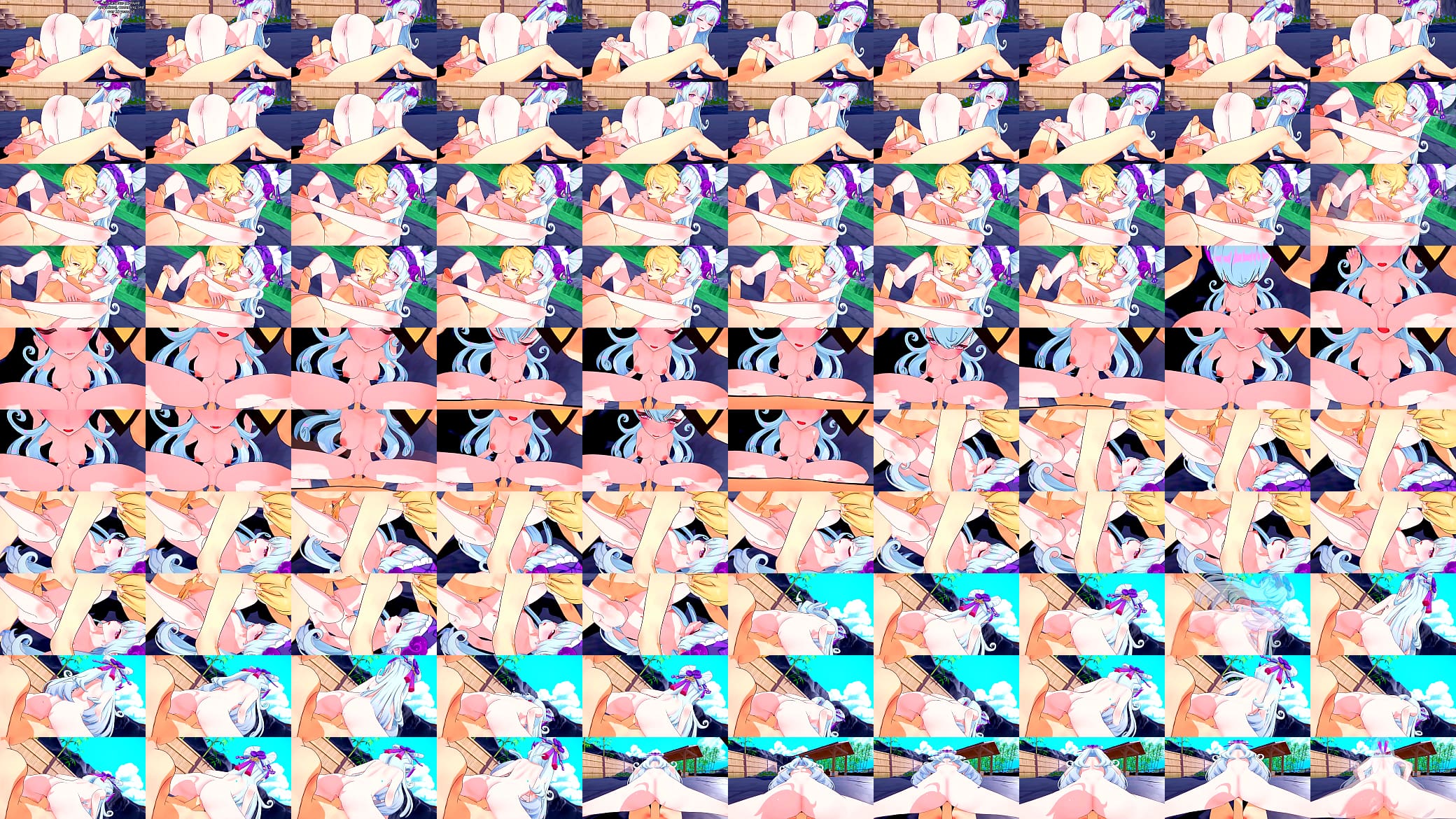 Yumemizuki onsen footjob and fucking - genshin impact hentai - anime cartoon sex 3d 预览图