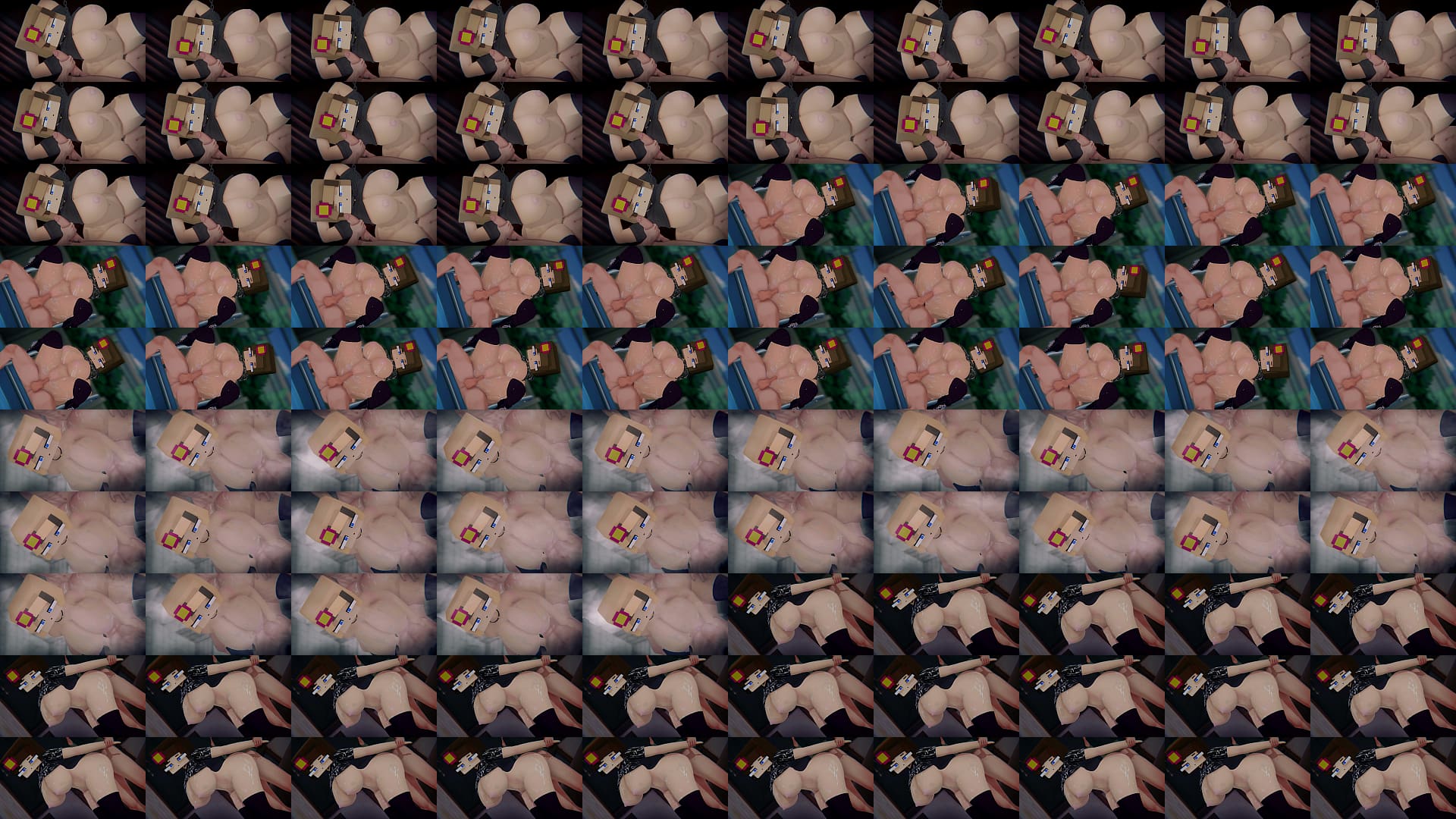 [3D Hentai] - Jenny Mod &quot;SURVIVAL MODE OVERRIDE&quot; (Bound Mod Girl &amp; POV Sandwich DP) (1080P/60FPS) 预览图