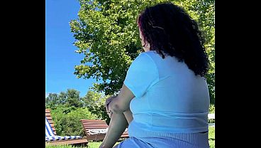Chubby Latina Big Ass Farting by the Pool Relaxed Summer Gas Vibes