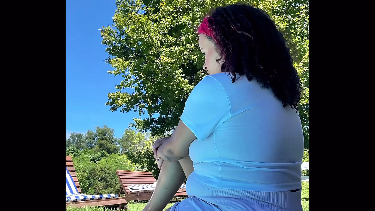 Chubby Latina Big Ass Farting by the Pool Relaxed Summer Gas Vibes