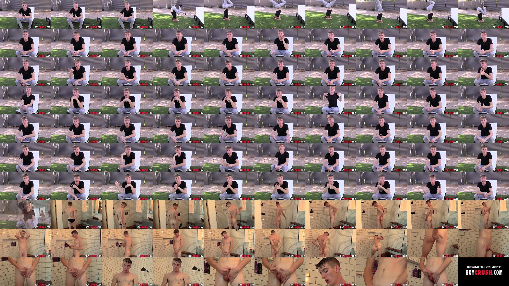 Blond twink masturbates under the shower after an interview 预览图