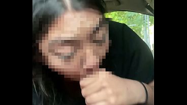 Asian giving head to BBC while driving