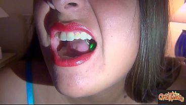 My Extreme Close-Up Mouth Tour – Green M&M Munching Remastered HD Watch Me Chew, Swallow, and Show You Every Inch of My Mouth and Throat