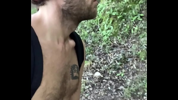 Naked hike with dildo