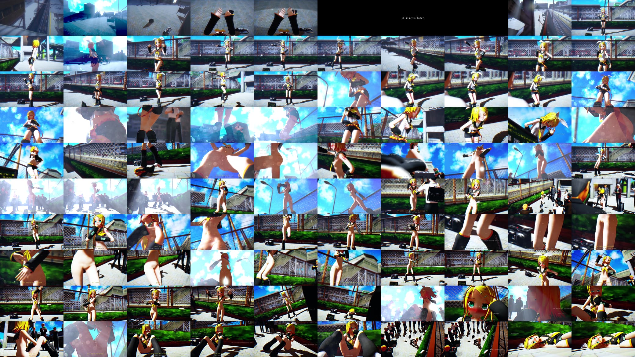 Kagamine Rin Naked Dance In Public - Happy Synthesizer MMD by Chick 预览图