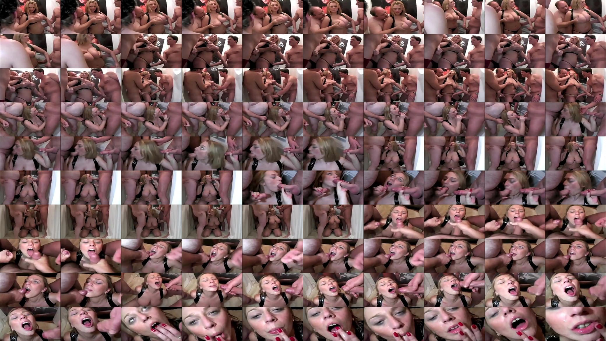 Busty Amateur Wife Finally Gets her Gangbang 预览图