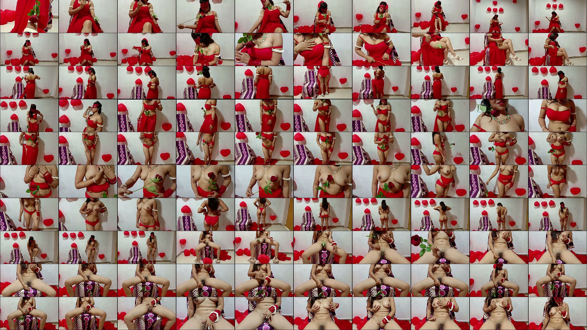 Best Horny Bhabhi From Indian Origin In Red Sari Celebrating Anniversary Showing Big Desi Boobs 预览图