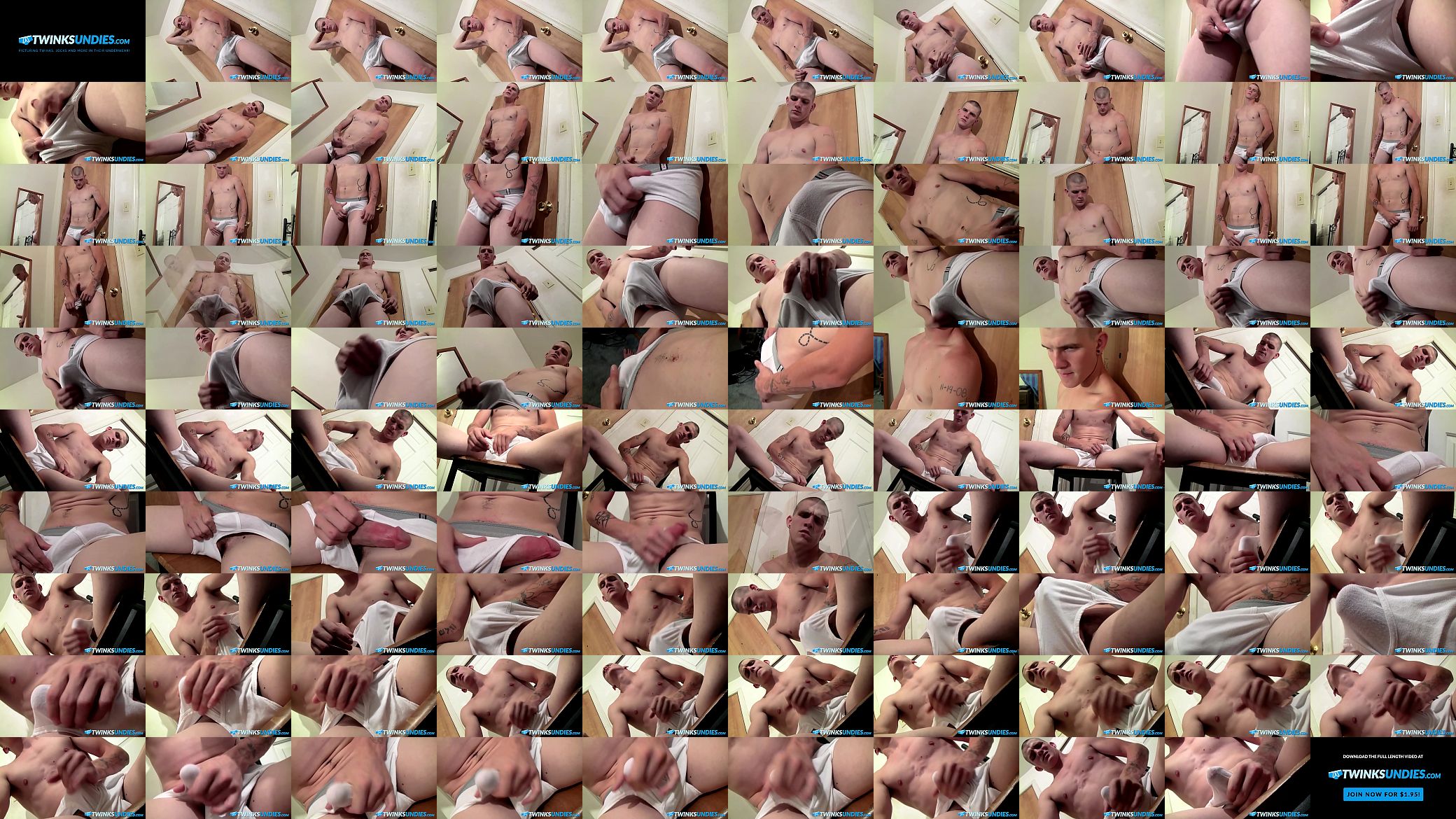 Cute underwear lover teases his cock and cums in his undies 预览图
